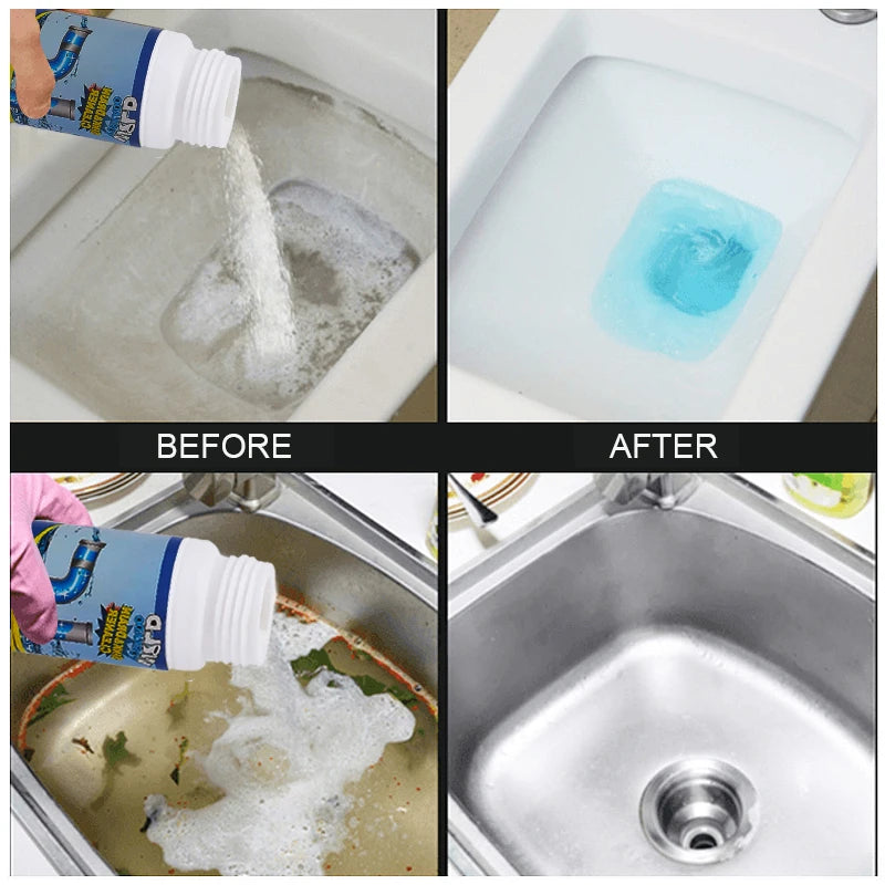 Home Powerful Pipe Dredging Cleaner Pipe Powder Sink Drain Bottled Cleaner Toilet Kitchen Deodorization Clogging Cleaning Tool