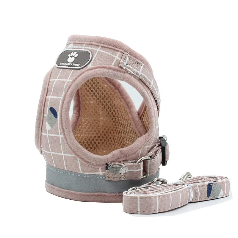 Fashion Plaid Cat Harnesses for Cats Summer
