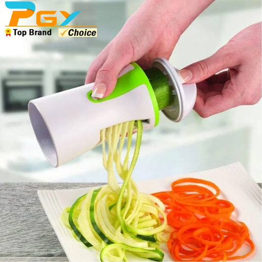 Portable Spiralizer Vegetable Slicer Handheld Spiralizer Peeler Stainless Steel Spiral Slicer for Potatoes Zucchini Spaghetti