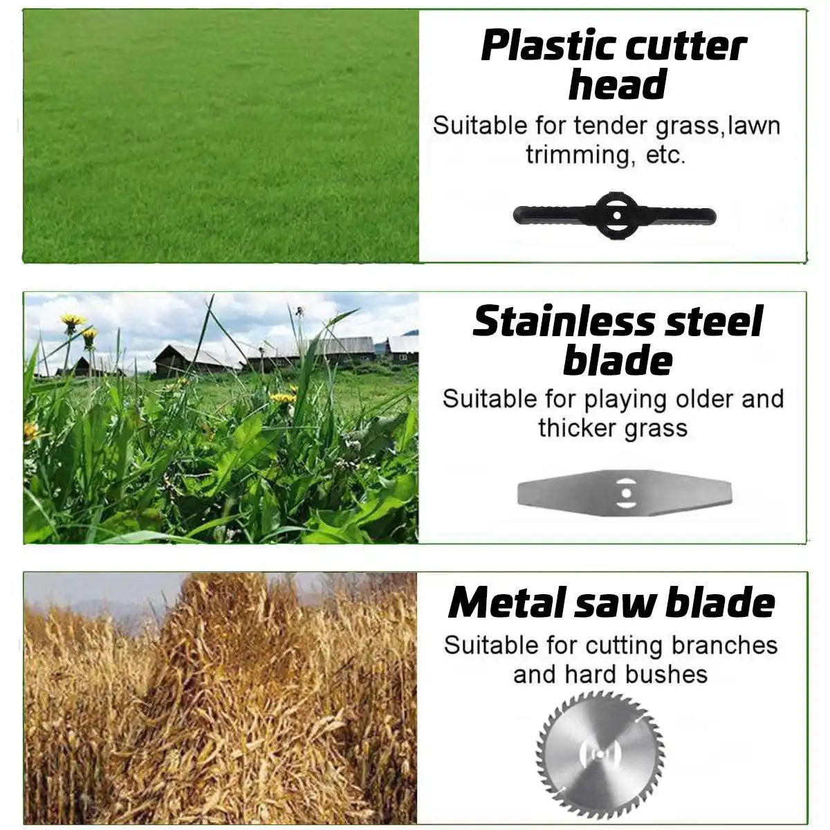 24V 2000W 35000RPM Cordless Lawn Mower Electric Grass Trimmer Collapsible Length Adjustable Mower Garden Pruning Power Tool