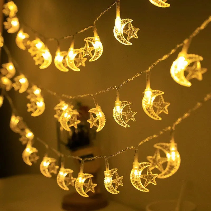 1.5/3/6M New Year LED Snowflake Lights String Christmas Tree Decoration Home Garland Festival Lights Lamp Xmas Party Supplies