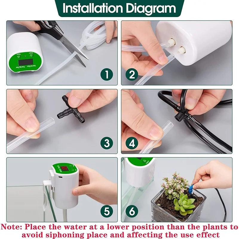 Timer System Automatic Watering Pump Controller Flowers Plants Home Sprinkler Drip Irrigation Device Pump Timer System Garden