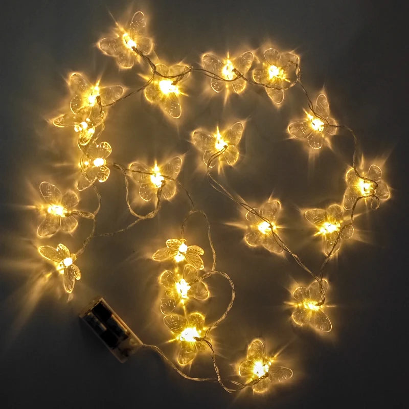 1.5/3/6M New Year LED Snowflake Lights String Christmas Tree Decoration Home Garland Festival Lights Lamp Xmas Party Supplies