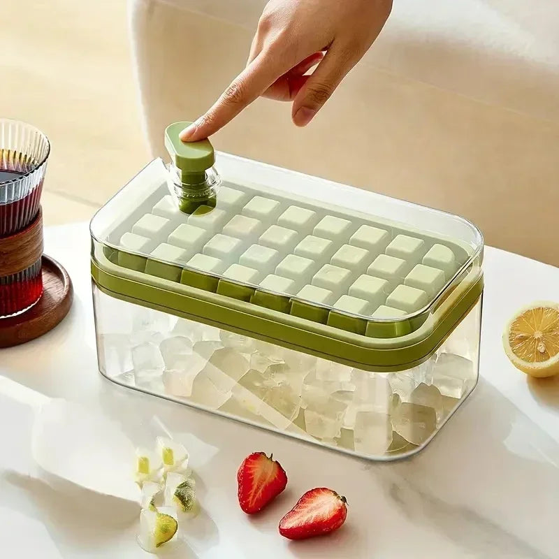 1-4PCS Pressing Ice Cube Molds Ice Cream Molds Home Ice Box Ice Cube Model Easy To Take Off The Mold Freezing Magic Weapon