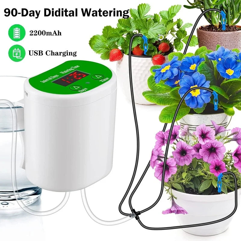 Timer System Automatic Watering Pump Controller Flowers Plants Home Sprinkler Drip Irrigation Device Pump Timer System Garden