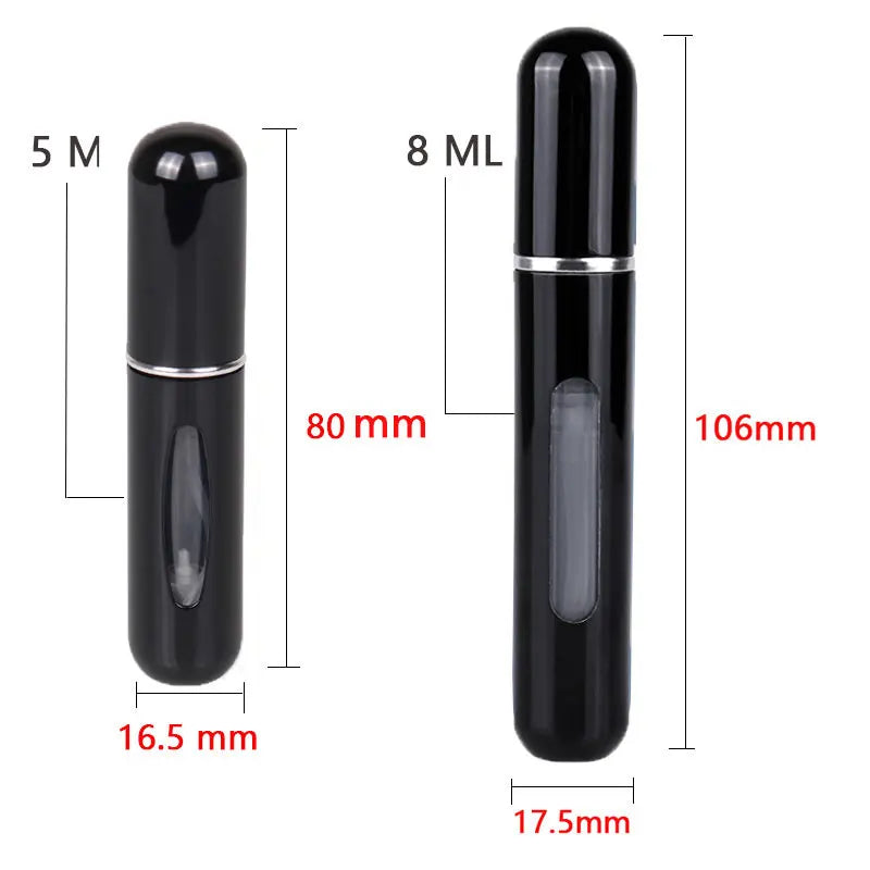 8/5ml Perfume Atomizer Portable Liquid Container For Cosmetics Traveling Mini Aluminum Spray Alcochol Empty Refillable Bottle