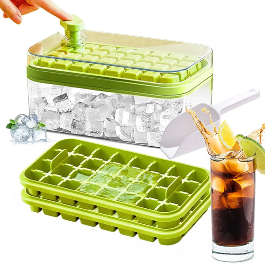 1-4PCS Pressing Ice Cube Molds Ice Cream Molds Home Ice Box Ice Cube Model Easy To Take Off The Mold Freezing Magic Weapon